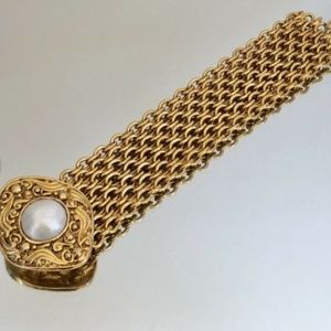 CHANEL Authentic Bracelet with Pearl Clasp
